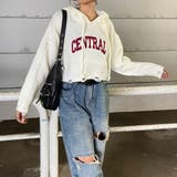 フードロゴダメージショートニットトップス | non-hedge  | 詳細画像14 