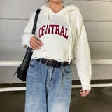 フードロゴダメージショートニットトップス | non-hedge  | 詳細画像15 