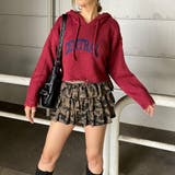 ボルドー | フードロゴダメージショートニットトップス | non-hedge 