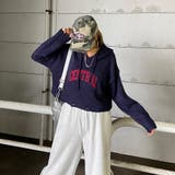 フードロゴダメージショートニットトップス | non-hedge  | 詳細画像3 