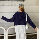 フードロゴダメージショートニットトップス | non-hedge  | 詳細画像5 