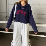 フードロゴダメージショートニットトップス | non-hedge  | 詳細画像7 