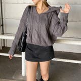 ケーブルフードショートプルオーバー | non-hedge  | 詳細画像1 