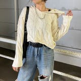 オフホワイト | ケーブルフードショートプルオーバー | non-hedge 