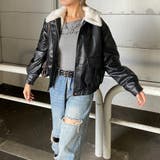 エリフェイクファー合成皮革ブルゾン | non-hedge  | 詳細画像23 