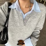 シャツ見せかけニットチュニック | non-hedge  | 詳細画像6 