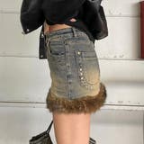 ファー切替デニムミニスカート | non-hedge | 詳細画像10