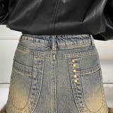 ファー切替デニムミニスカート | non-hedge | 詳細画像13