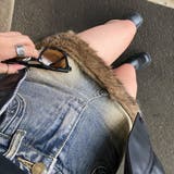ファー切替デニムミニスカート | non-hedge | 詳細画像18
