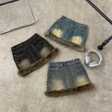 ファー切替デニムミニスカート | non-hedge | 詳細画像33