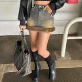 ファー切替デニムミニスカート | non-hedge | 詳細画像6