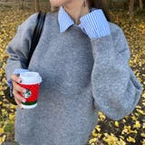 シャツアンサンブル風ニットトップス・スカートセットアップ | non-hedge  | 詳細画像13 