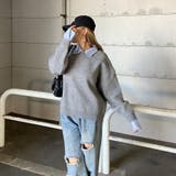 シャツアンサンブル風ニットトップス・スカートセットアップ | non-hedge  | 詳細画像17 