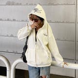 オフホワイト | 裏起毛フードロゴビッグパーカー | non-hedge 