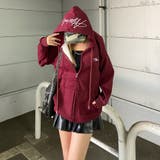 ボルドー | 裏起毛フードロゴビッグパーカー | non-hedge 