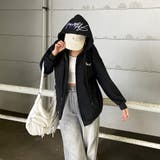 ブラック | 裏起毛フードロゴビッグパーカー | non-hedge 