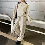 ベージュ | ZIPハイネックトップス・カーゴパンツセットアップ | non-hedge 