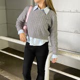 ケーブルニットプルオーバー・シャツアンサンブル | non-hedge | 詳細画像7