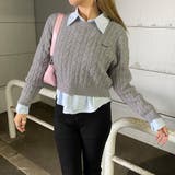 ケーブルニットプルオーバー・シャツアンサンブル | non-hedge | 詳細画像8