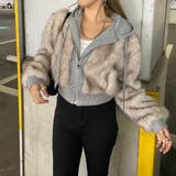 グレイッシュベージュ | パーカーアンサンブル風ファーブルゾン | non-hedge 