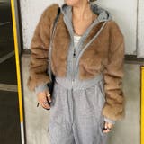 モカ | パーカーアンサンブル風ファーブルゾン | non-hedge 