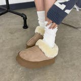 ベージュ | フェイクファー切替ムートンブーツ | non-hedge 