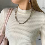 ラメ袖フレアニットトップス | non-hedge  | 詳細画像28 