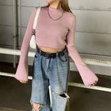 ラメ袖フレアニットトップス | non-hedge  | 詳細画像5 