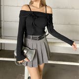 ブラック | リブオフショルダートップス | non-hedge 