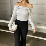 リブオフショルダートップス | non-hedge  | 詳細画像16 