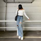 リブオフショルダートップス | non-hedge  | 詳細画像1 