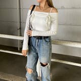 リブオフショルダートップス | non-hedge  | 詳細画像3 