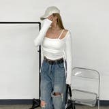 インナー付きサイドドロストトップス | non-hedge  | 詳細画像18 