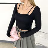 ブラック | インナー付きサイドドロストトップス | non-hedge 