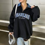 ブラック | デニムロゴZIPチュニック | non-hedge 