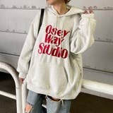 オートミール | ビッグロゴ刺繍フードチュニック | non-hedge