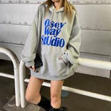 グレー | ビッグロゴ刺繍フードチュニック | non-hedge