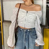 ホワイト×ブラック | オフショルダーZIPトップス | non-hedge 