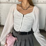 オフホワイト | オフショルダーZIPトップス | non-hedge 