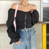 オフショルダーZIPトップス | non-hedge  | 詳細画像33 