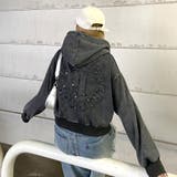 スタッズブリーチロゴフードショート | non-hedge  | 詳細画像1 