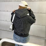 スタッズブリーチロゴフードショート | non-hedge  | 詳細画像8 