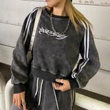 ブラック | 刺繍ロゴラインプルオーバー | non-hedge