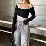 インナー付きショートトップス | non-hedge  | 詳細画像4 