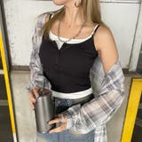 ブラック | ボタンヘンリーアンサンブル風キャミソール | non-hedge 