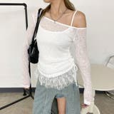 裾レースタンクトップ・透かしプルオーバーセット | non-hedge  | 詳細画像2 