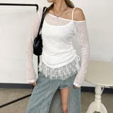 裾レースタンクトップ・透かしプルオーバーセット | non-hedge  | 詳細画像3 