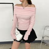 ピンク | オフショルダーサイドドロストT | non-hedge 