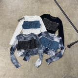 デニムスピンドルベアシアー切替トップス | non-hedge  | 詳細画像39 