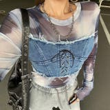 デニムスピンドルベアシアー切替トップス | non-hedge  | 詳細画像7 